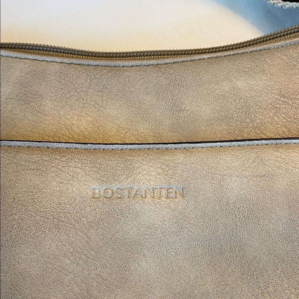 Beige Shoulder Bag with Floral Strap - Picture 2 of 2